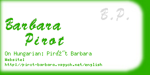 barbara pirot business card